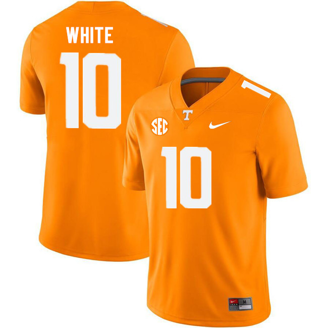 Tennessee Volunteers #10 Squirrel White College Football Jerseys Stitched Sale-Orange